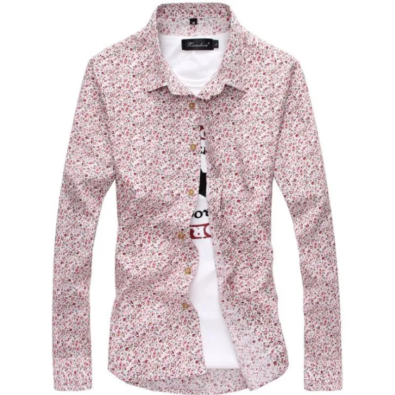 

Men's Printing Long Sleeve Shirts Fashion Broken Beautiful Shirt Men Retro Casual Shirts Shellort Mens Dress shirt