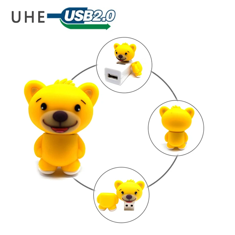 USB флеш накопитель с мультяшным медведем 4 ГБ 8 16 32 64 ГБ|USB флэш-накопители| |