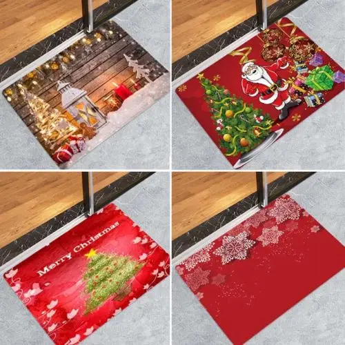 Christmas Rugs Anti-Skid Area Rug Dining Room Home Bedroom Carpet Floor Mat | Дом и сад