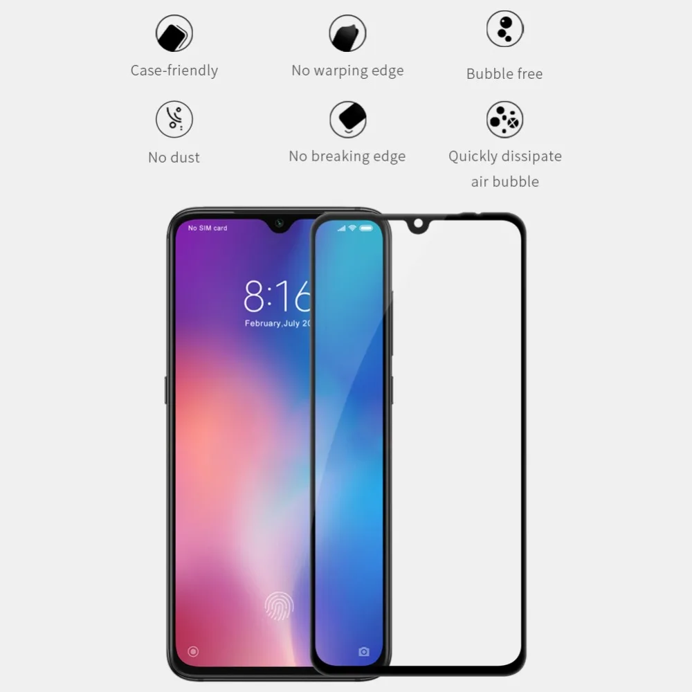 Защитное стекло закаленное Nillkin XD CP + MAX 2.5D для Xiaomi Mi 9 | Мобильные телефоны и