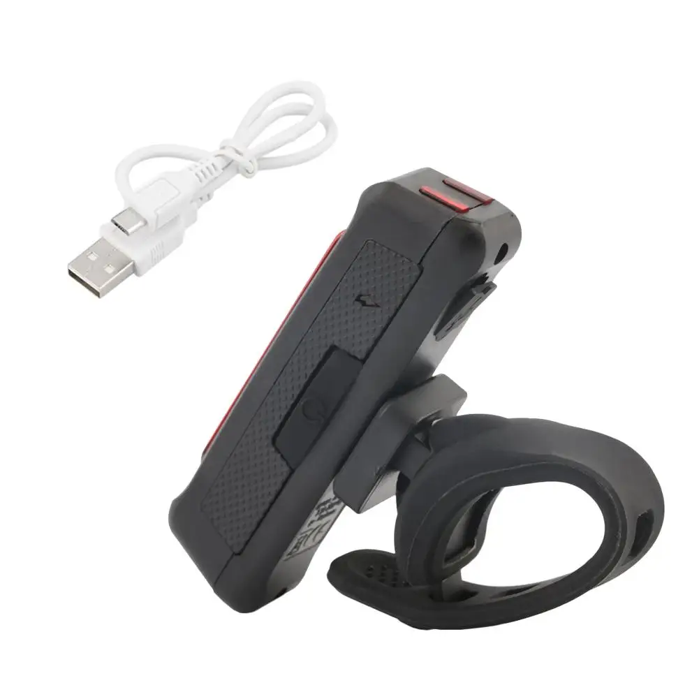 6 режимов USB Перезаряжаемый велосипедный фонарь задний велосипеда красный 100LM