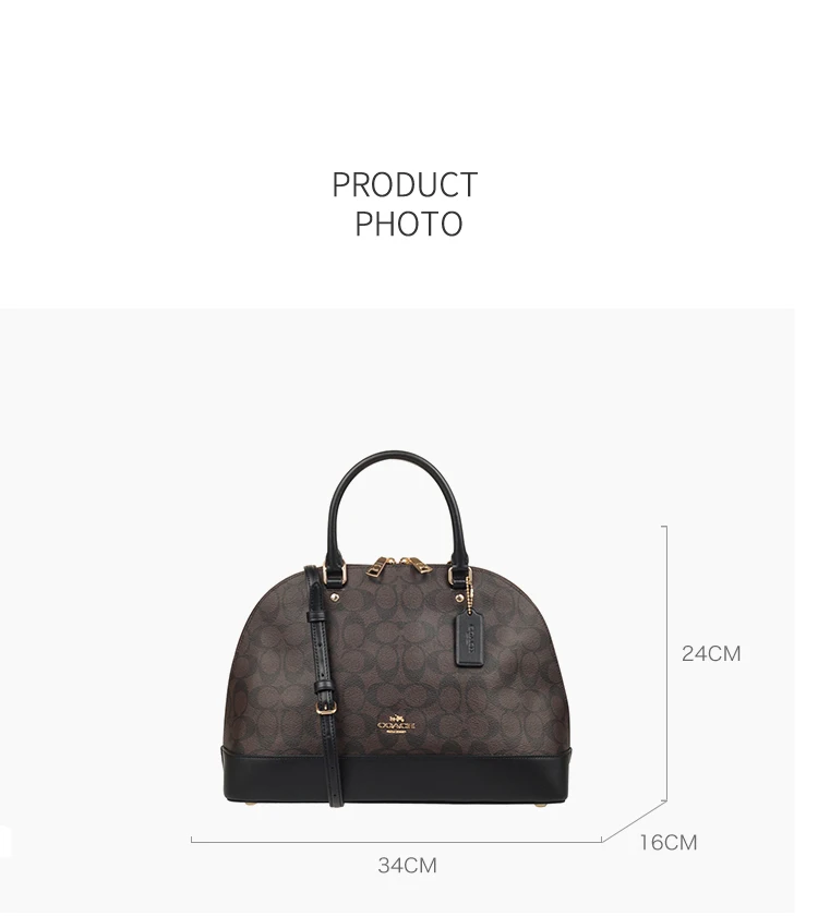 Подлинная оригинальная и фирменная Новинка COACH Sierra Фирменная купольная сумка женская сумка кошелек сумка F27584