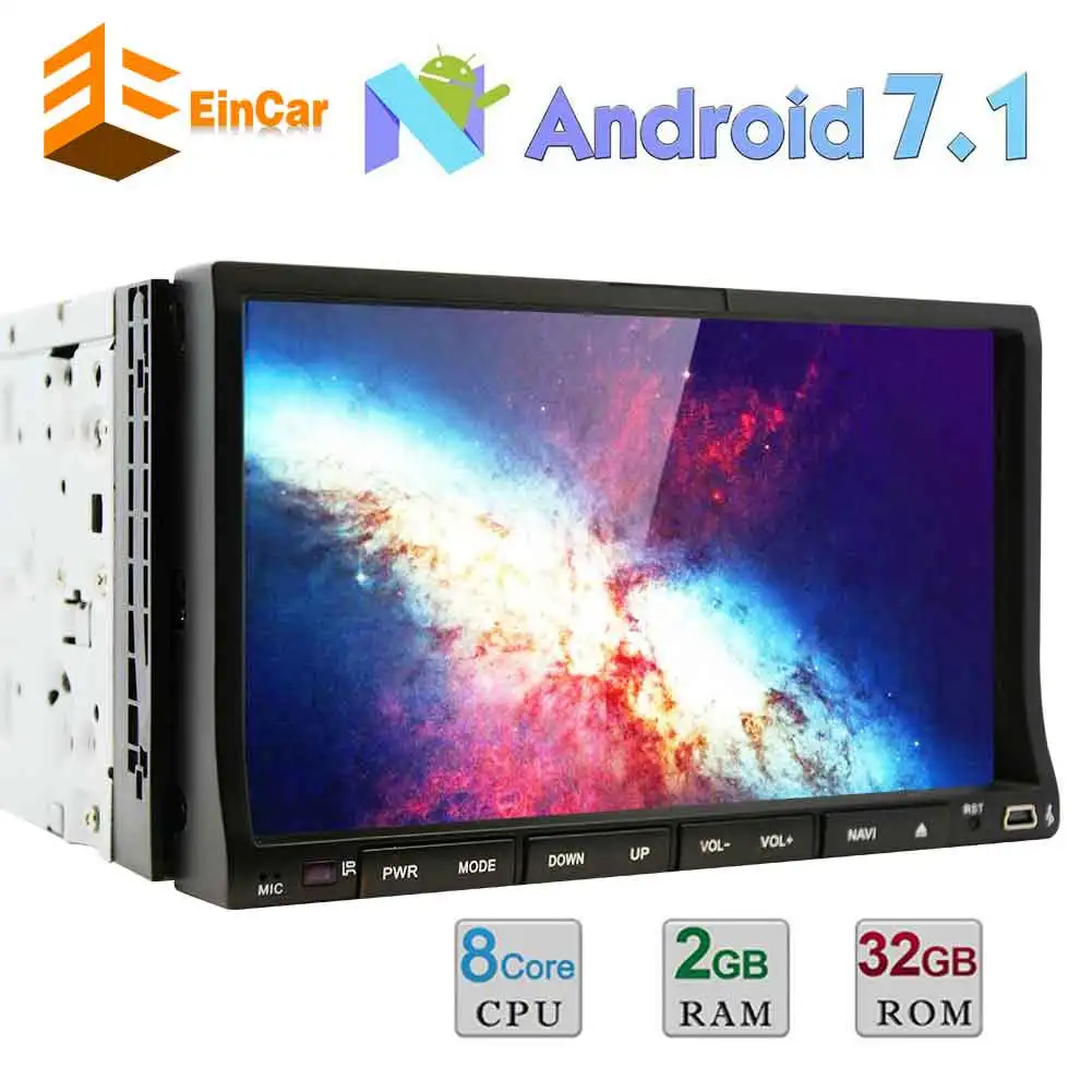 2017 новейший Android 7 1 6 2 ''в приборной панели двойной Din Автомобильный Радио