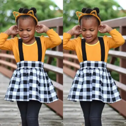 Клетчатый сарафан для маленьких девочек Повседневная летняя одежда 2019 | Мать и