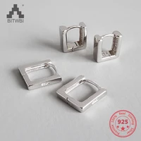 2018 new listing s925 sterling silver personality creative square earrings