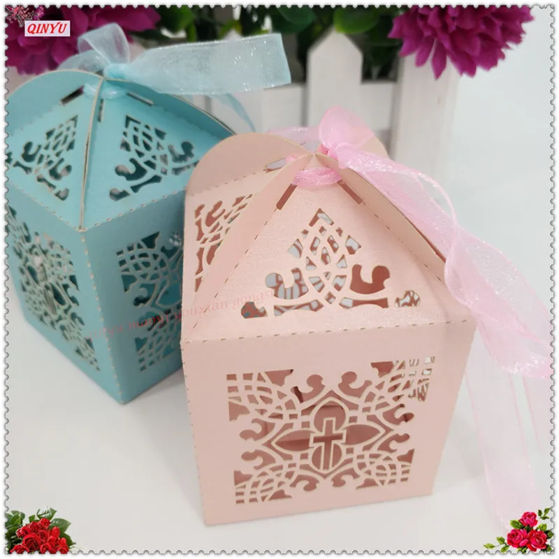 Cross Gift Paper Boxes Creative Laser Cutting Wedding Candy Box Chocolate Carton Decoration Supplies 50 Pcs 7ZSH129 | Дом и сад