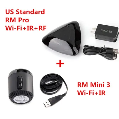 Broadlink RM33 RM Pro+/RM mini3 умный дом автоматизация универсальный пульт дистанционного управления интеллектуальный wifi+ IR+ RF переключатель - Цвет: US Standard
