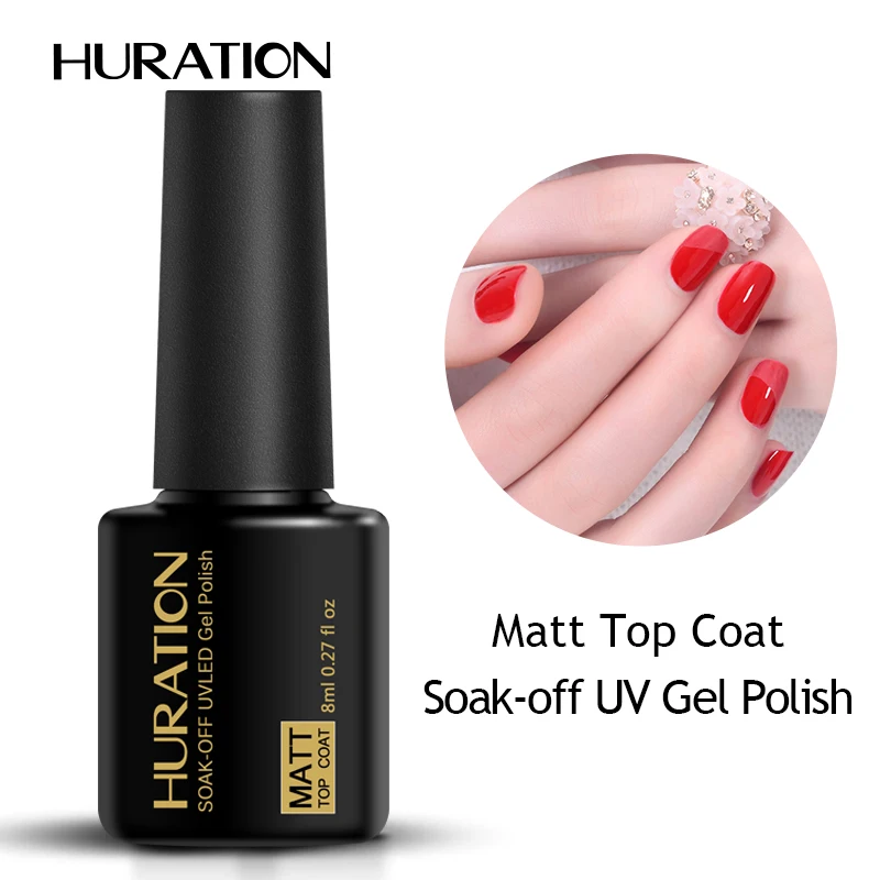 Huration Matt Ink Hybird Shilak гель для ногтей 8 мл геллак Матовый верхний слой УФ лак Led Лучший