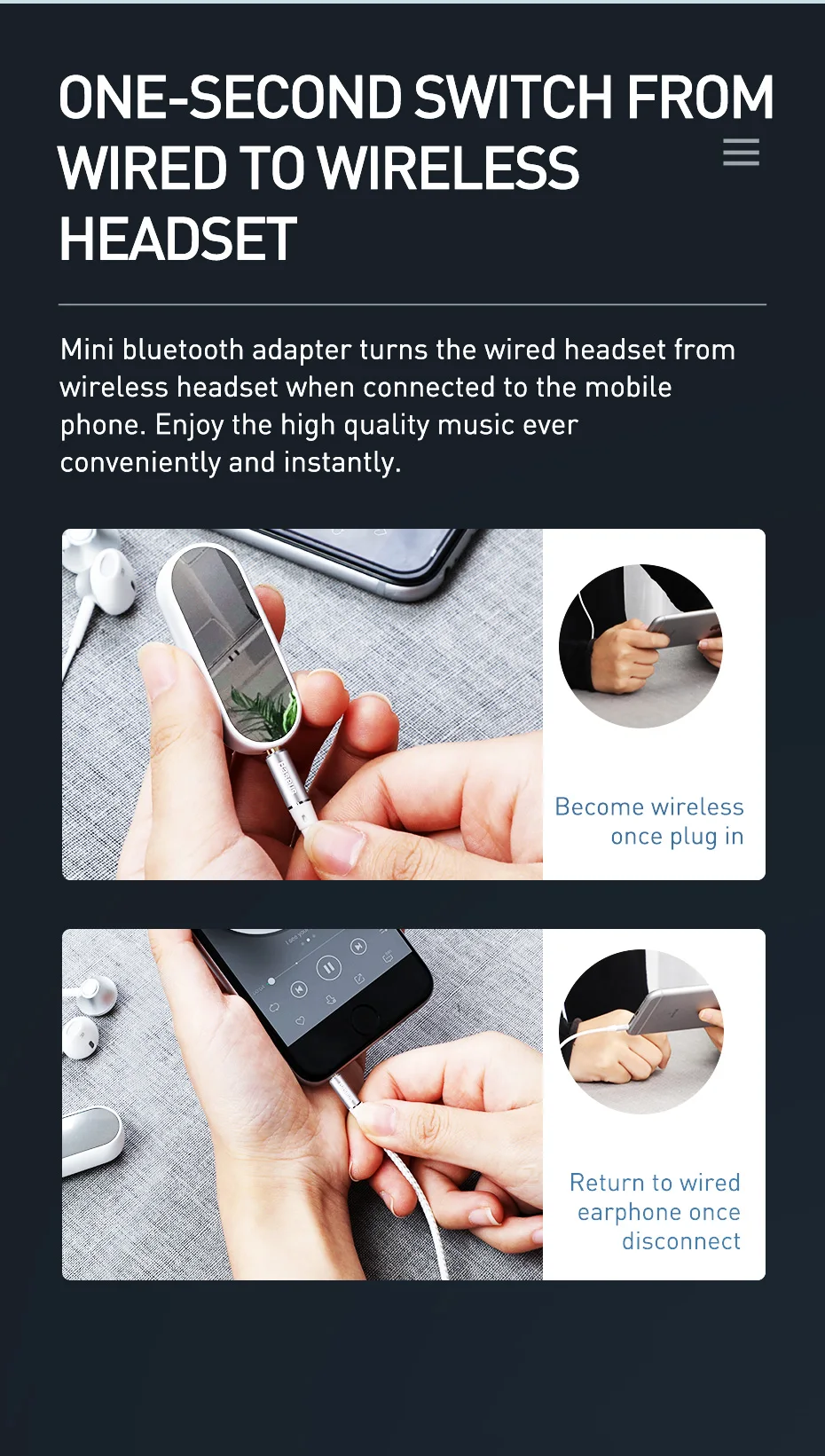 Baseus Bluetooth 5,0 приемник для 3,5 мм разъем для наушников дополнительный разъем для наушников беспроводной адаптер Bluetooth аудио Музыка приемник передатчик