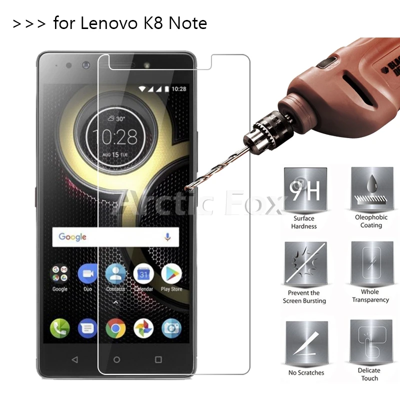 5 шт./лот закаленное Стекло для lenovo K8 Примечание Экран протектор Защитная пленка |