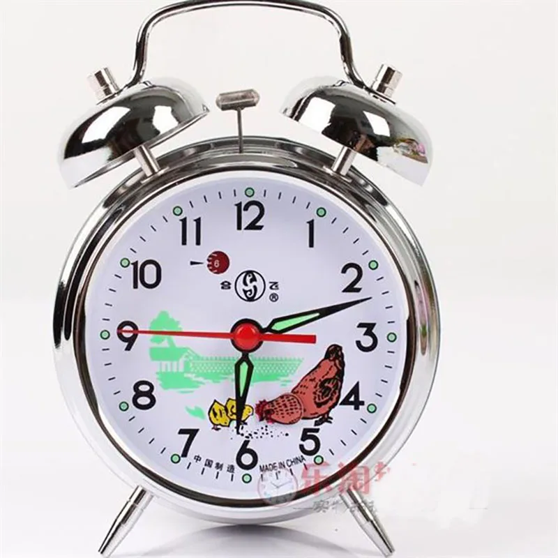 Ретро Классические иглы двойные колокола звон будильники Винтаж часы