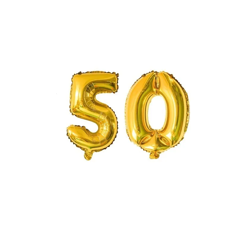 32inch gold 50 Юбилейные вечерние надувные гелиевые шары с днем рождения, золотые конфетти 30 40 50 60, украшение, товары для дня рождения - Цвет: 32inch gold 50