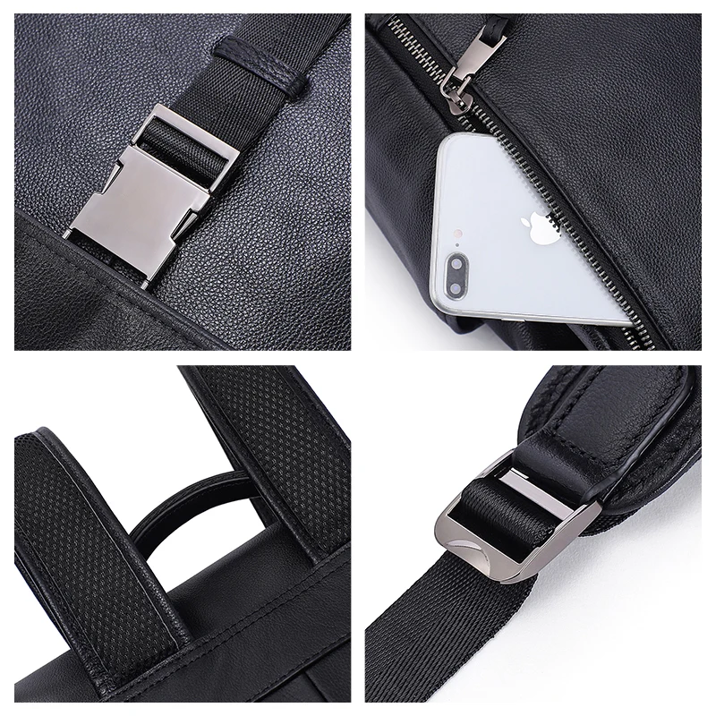 WESTAL из натуральной кожи рюкзак мужской Бизнес мешок анти вор школьный мужские