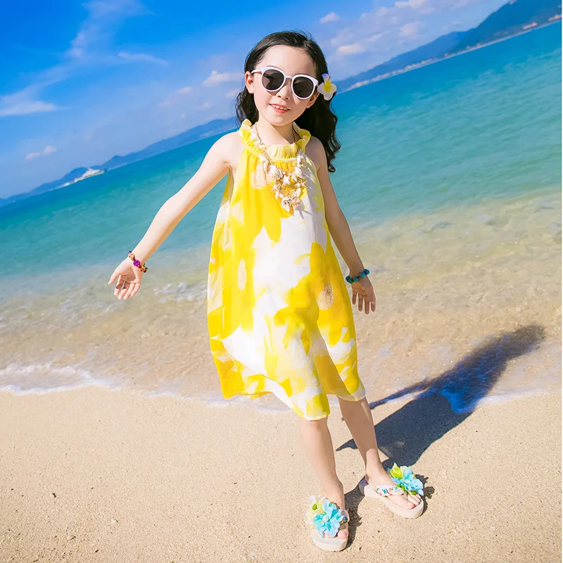 Летнее платье для девочек платья семейной матери и дочери Лето 2017 длинное