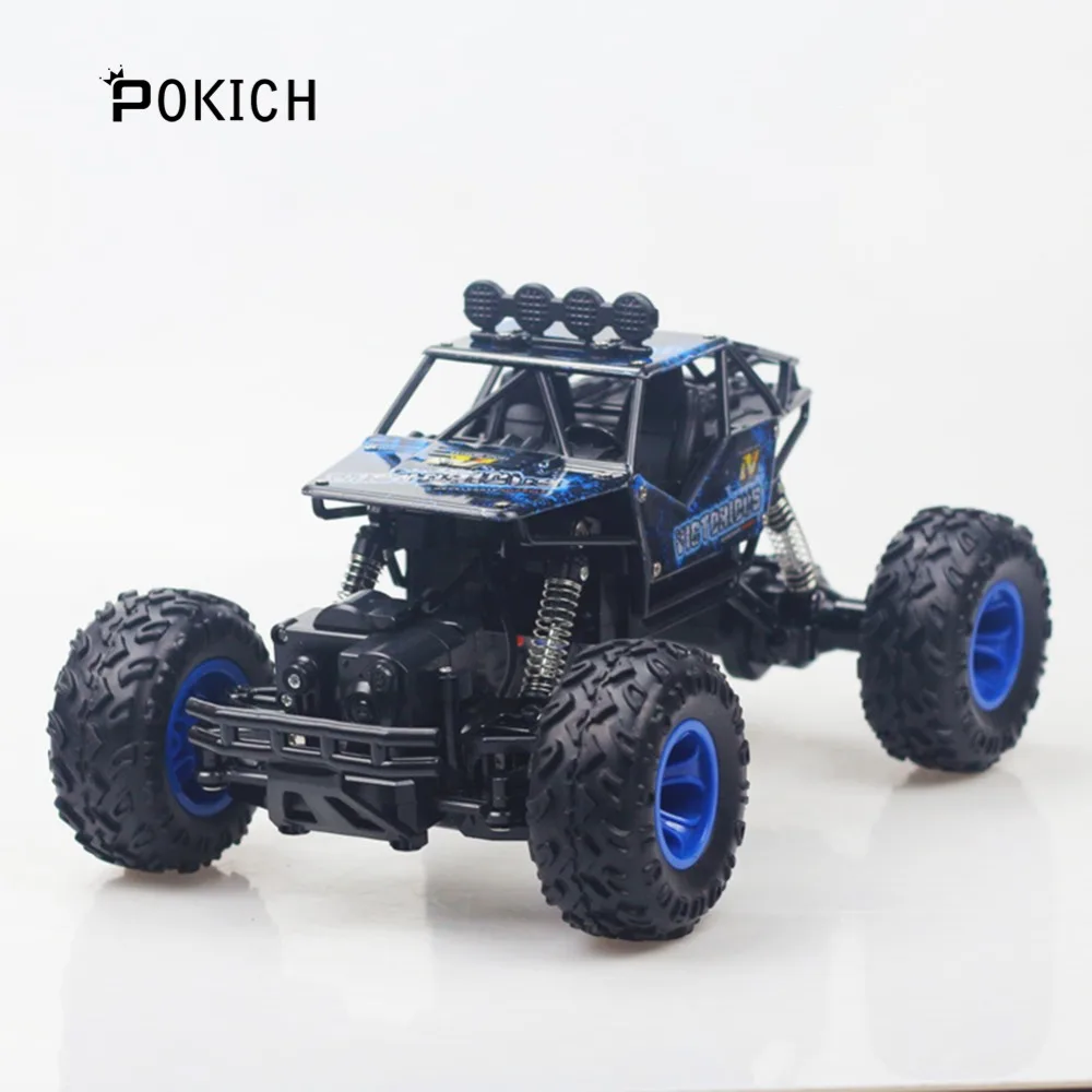 Pokich 4WD Электрический Радиоуправляемый автомобиль Рок Гусеничный пульт дистанционного управления игрушечные машинки на радиоуправлении led 4x4 привод внедорожные игрушки мальчики дети подарок