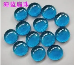 BLUE Красивые стеклянные Цвет прозрачный рыбы в аквариуме вазы, украшенные цветами гидропоники пейзаж камень 30 шт - Цвет: BLUE