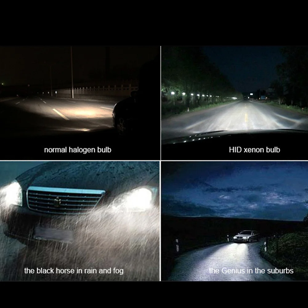 Ксенон H1 H4 H7 H3 H11 9005 9006 HID набор ламп 100 W балласт ксенона 4300 К 5000 К 6000 К 8000 К ксенон спрятал конверсию комплект для автомобильных фар