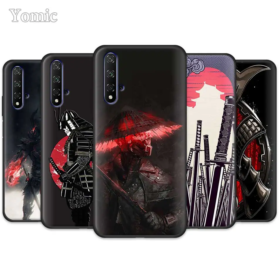 Мягкий чехол из ТПУ Samurai для huawei Honor 20 Pro 9 10 20 Lite 7A 7C 7S 8A Pro 8X 8C 8S Черный силиконовый чехол для мобильного телефона s Coque