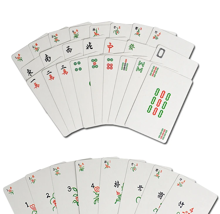 Карты игральные пластиков Mahjong Высокое качество водонепроницаемые пластиковые игральные карты с 2 акриловые игральные кости и мешочек из фланелета путешествия маджонг покер карты китайская игра