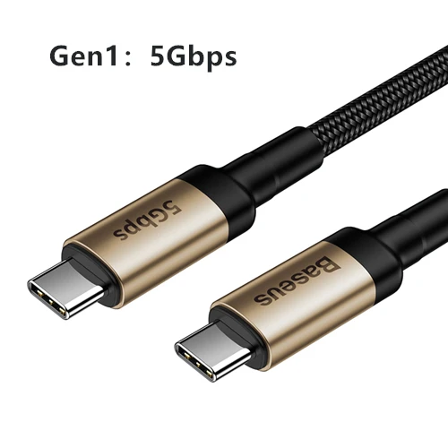 Orange Кабель Baseus usb type C to type C 5 Гбит/с скорость передачи данных QC3.0 кабель для быстрой зарядки Gen2 поддержка проекционного экрана - Цвет: Orange