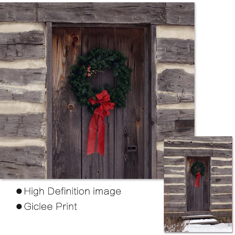 Современная Рождественская Настенная картина на зиму красная сосна искусство