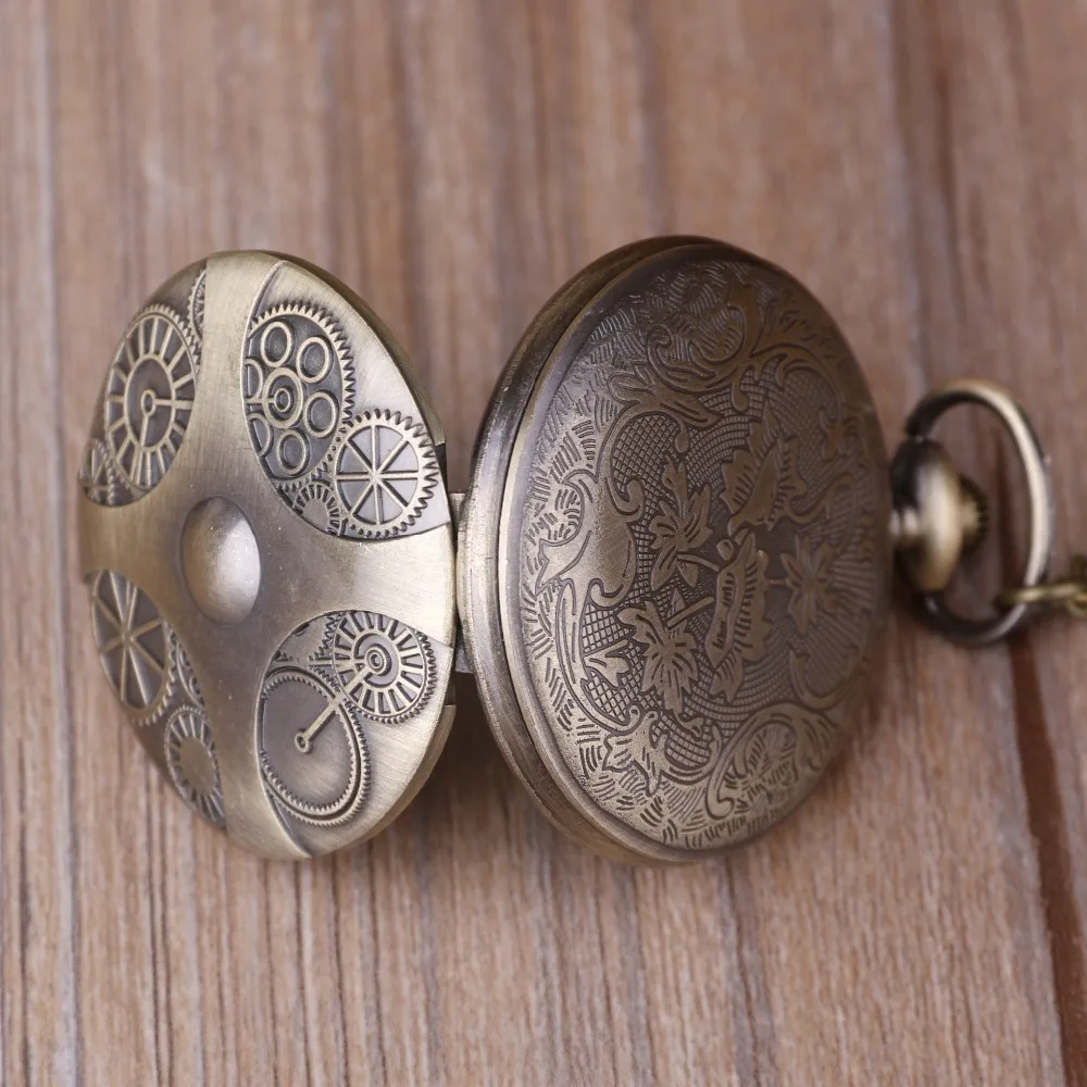 Лидер продаж часы с индивидуальным рисунком в стиле стимпанк винтажные