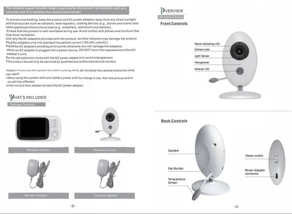 2MP 1080 P беспроводной домофон Детский Монитор ip-камера