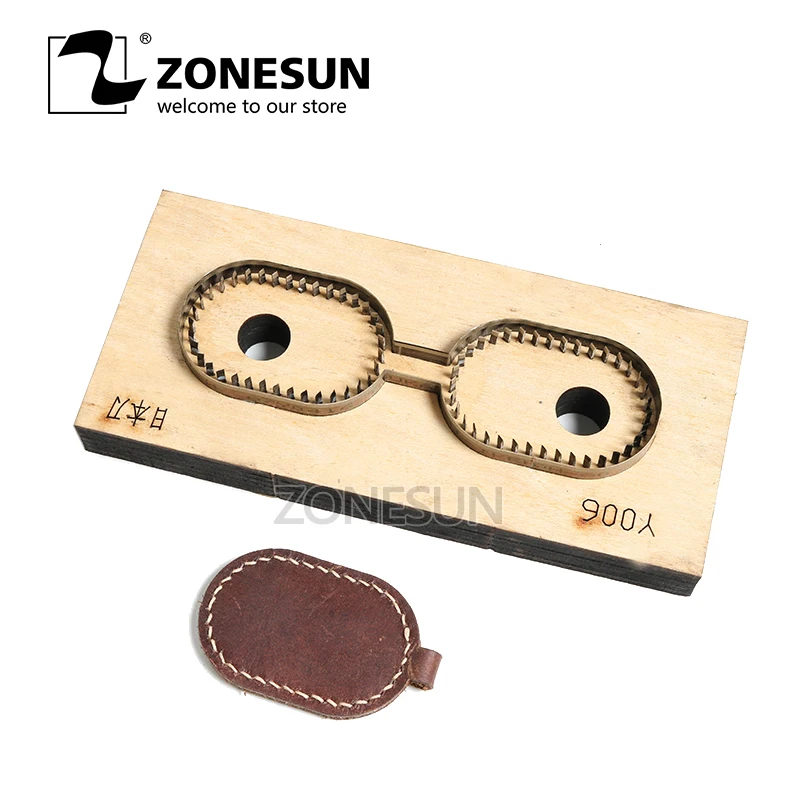 ZONESUN Y006 изготовленный на заказ высекальный штамп для кожи держатель брелка