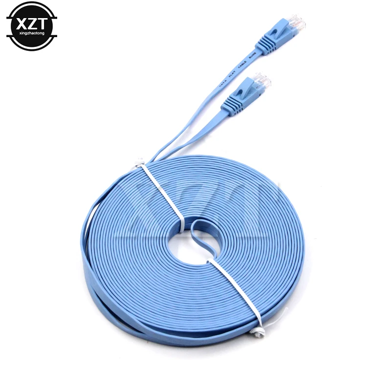 1 шт. 15 м для маршрутизатора DSL модема 50 футов CAT6 плоский сетевой кабель UTP Ethernet RJ45