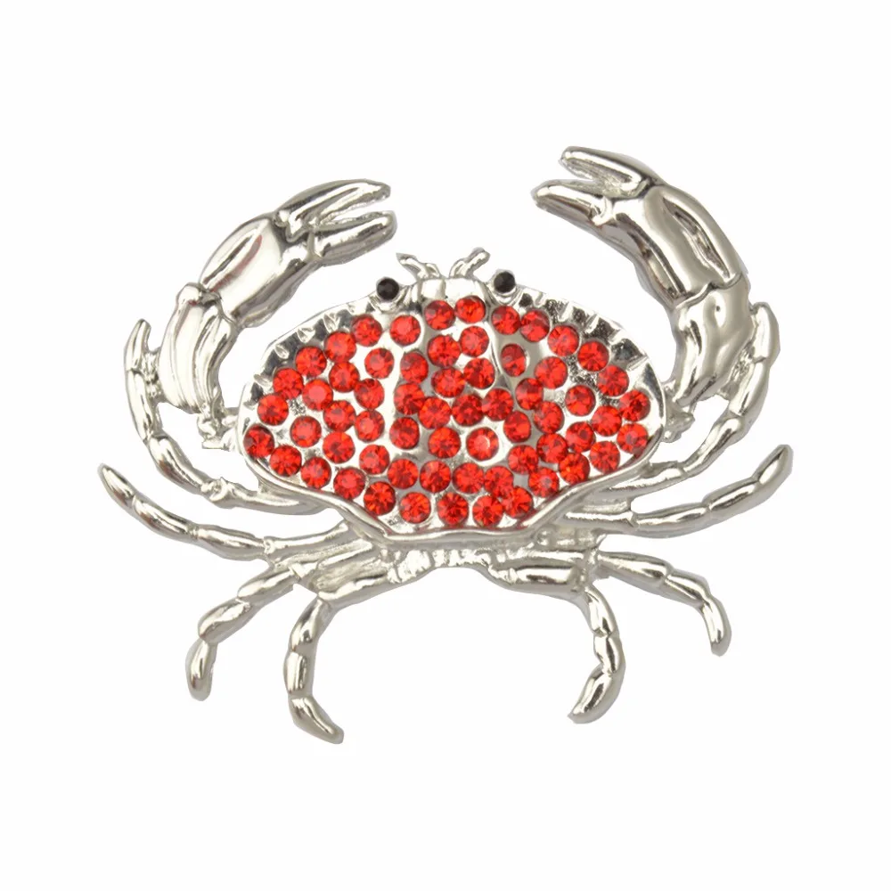 MZC Новое поступление очаровательный краб цвет свитер воротник зажим бижутерия