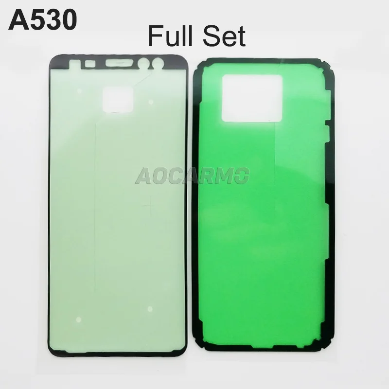 Aocarmo 5 шт./лот для Samsung Galaxy A530 A8 (2018) передний ЖК-экран клейкая задняя дверь крышка