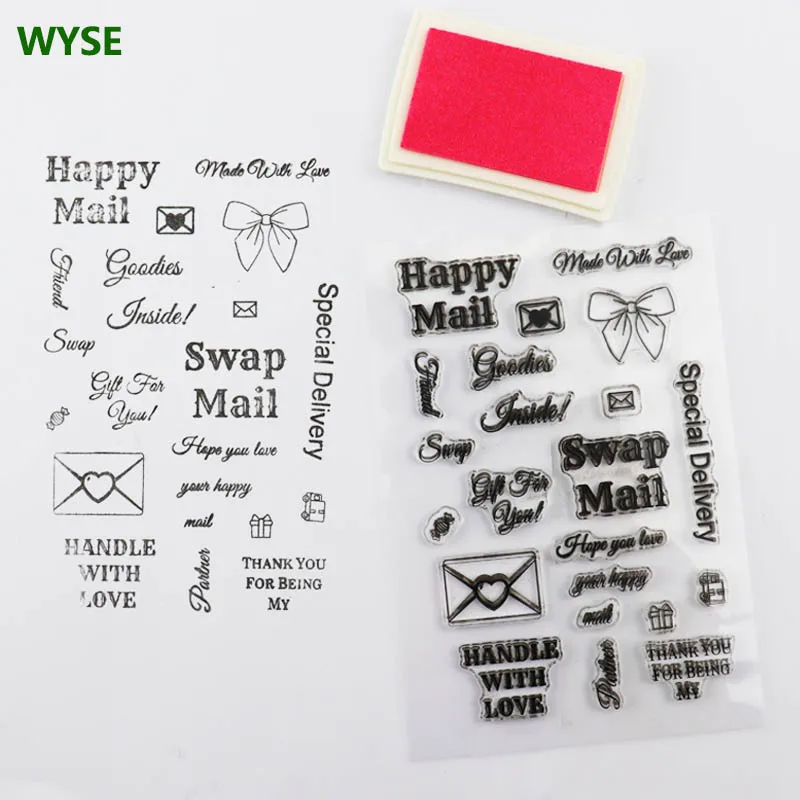 WYSE Email Calendar Word прозрачные силиконовые штампы прозрачная печать для DIY