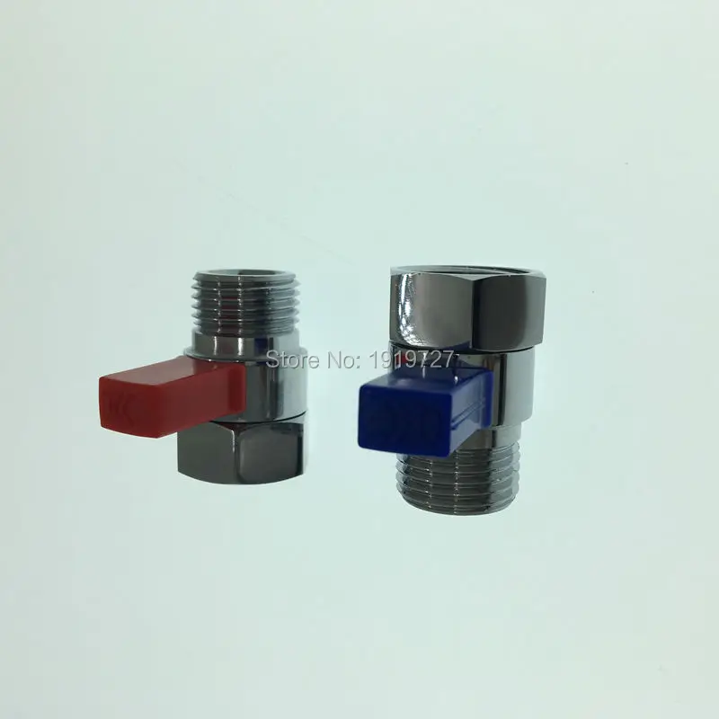 2 шт. красно-синий латунный клапан управления потоком уменьшение давления воды