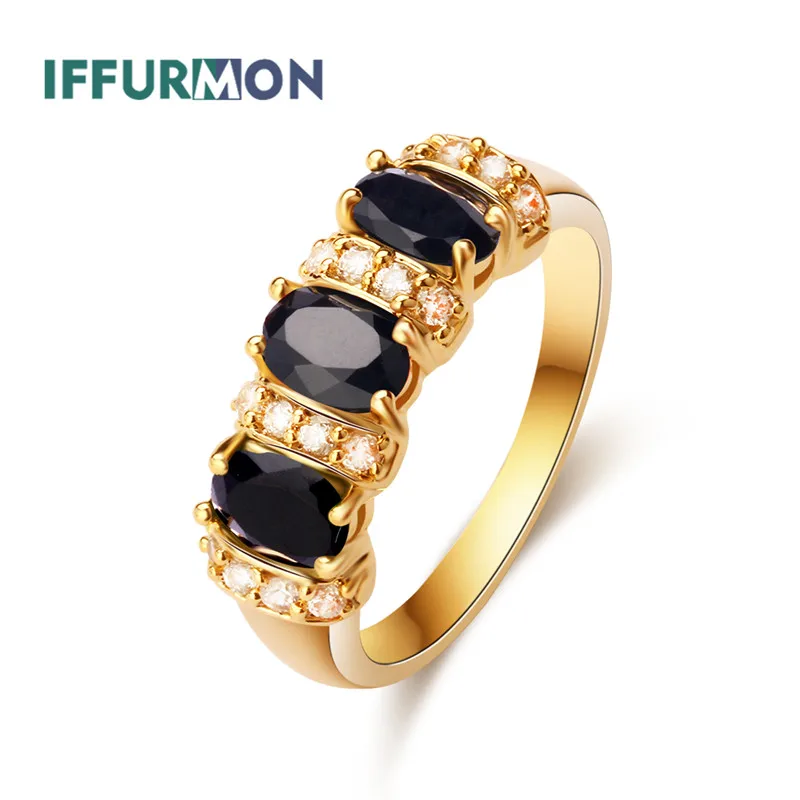 Iffurmon модные золотые Цветные кольца для Для женщин Имитация Кристалл Bague Femme
