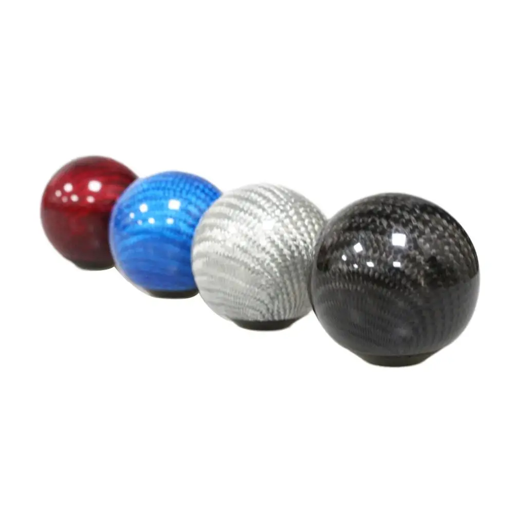 Carbon fiber Gear Shift Knob for AT MT Shifter Lever 3 Aadapters switching adapters Cool Funny Automobile Accessories