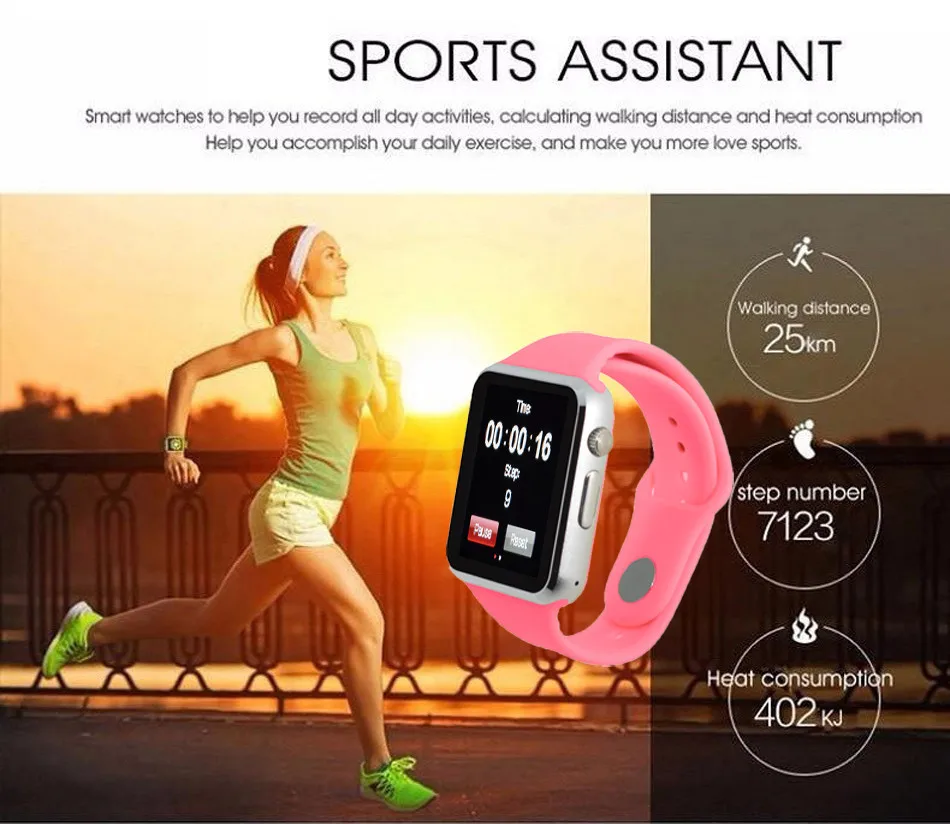 Bluetooth Smart часы T2 тактовую синхронизацию уведомлений поддержка SIM карты памяти