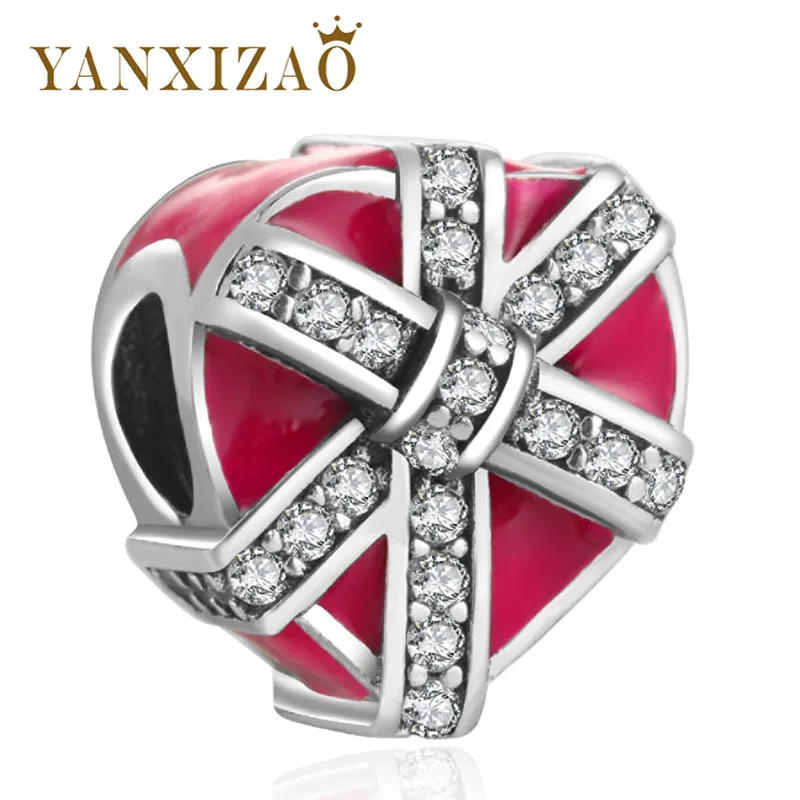Yanxizao серебро 925 CZ бисер браслет Для женщин свадебные Сеть ювелирных Подвески Fit