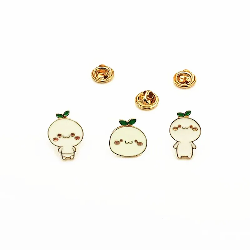 1 шт. эмалированная булавка meng эмалевый артефакт милый боб с выражением растений