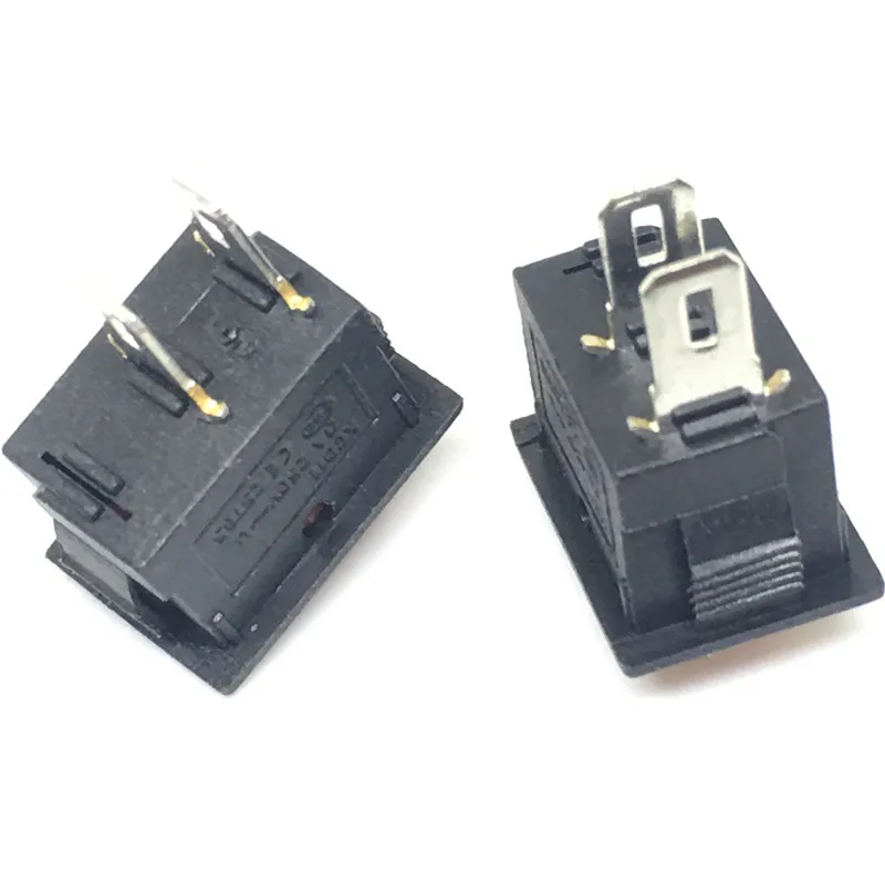 Шт. 10 шт. кнопочный переключатель мм 10x15 мм SPST 2Pin 3A 250 В в KCD11 Кнопка ВКЛ/ВЫКЛ Лодка кулисный переключатель 10 мм* мм 15 мм черный, красный и белый