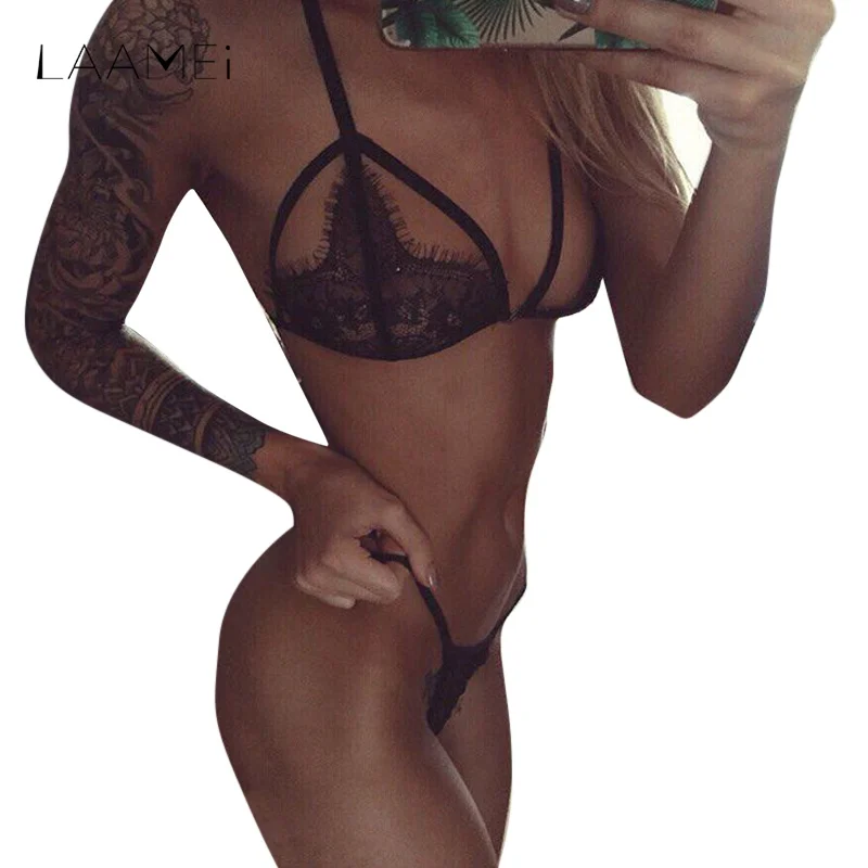 Laamei Мода See Through Кружево бюстгальтер Для женщин Прозрачный выдалбливают Lingeria