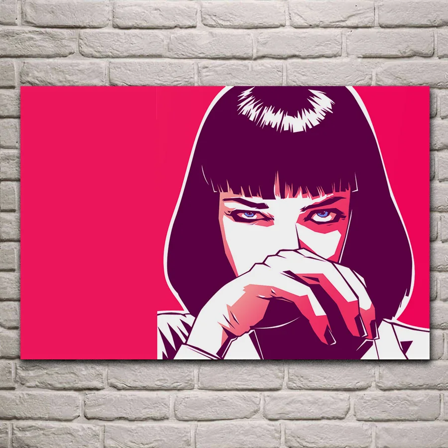 Простые художественные целлюлозно фантастические фильмы Uma Thurman pop monocome EX006
