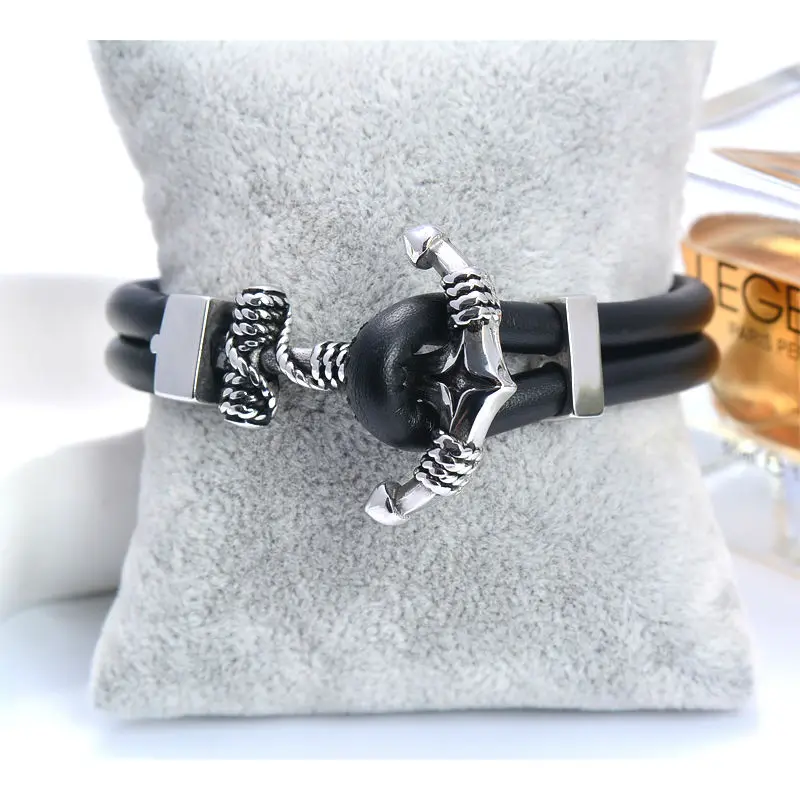 Горячая Распродажа магнитные браслеты из нержавеющей стали с якорем ювелирные