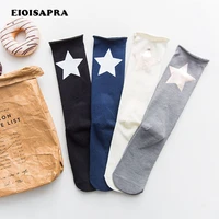 korean style women funny stars creative new product college style 4color socks women casual breathable elastic anti static sox