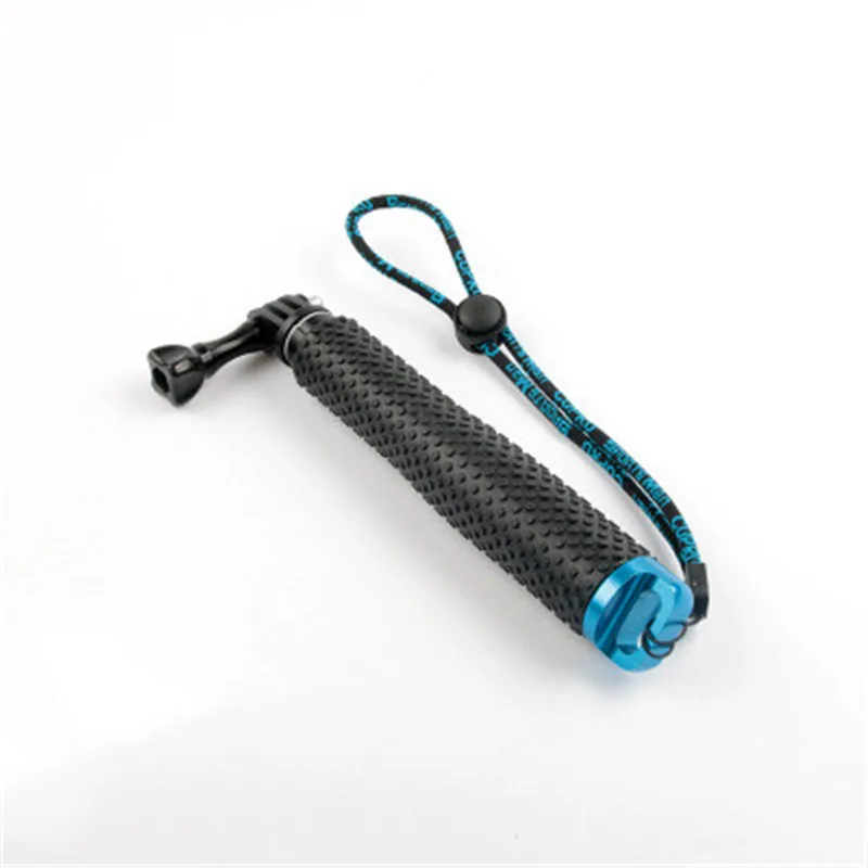 blue Selfie stick Палка для селфи, водонепроницаемая ручка, выдвижной монопод, регулируемая ручка для GoPro Hero 7 6 5 4 Session SJCAM AKASO Xiaomi - Color: blue Selfie stick