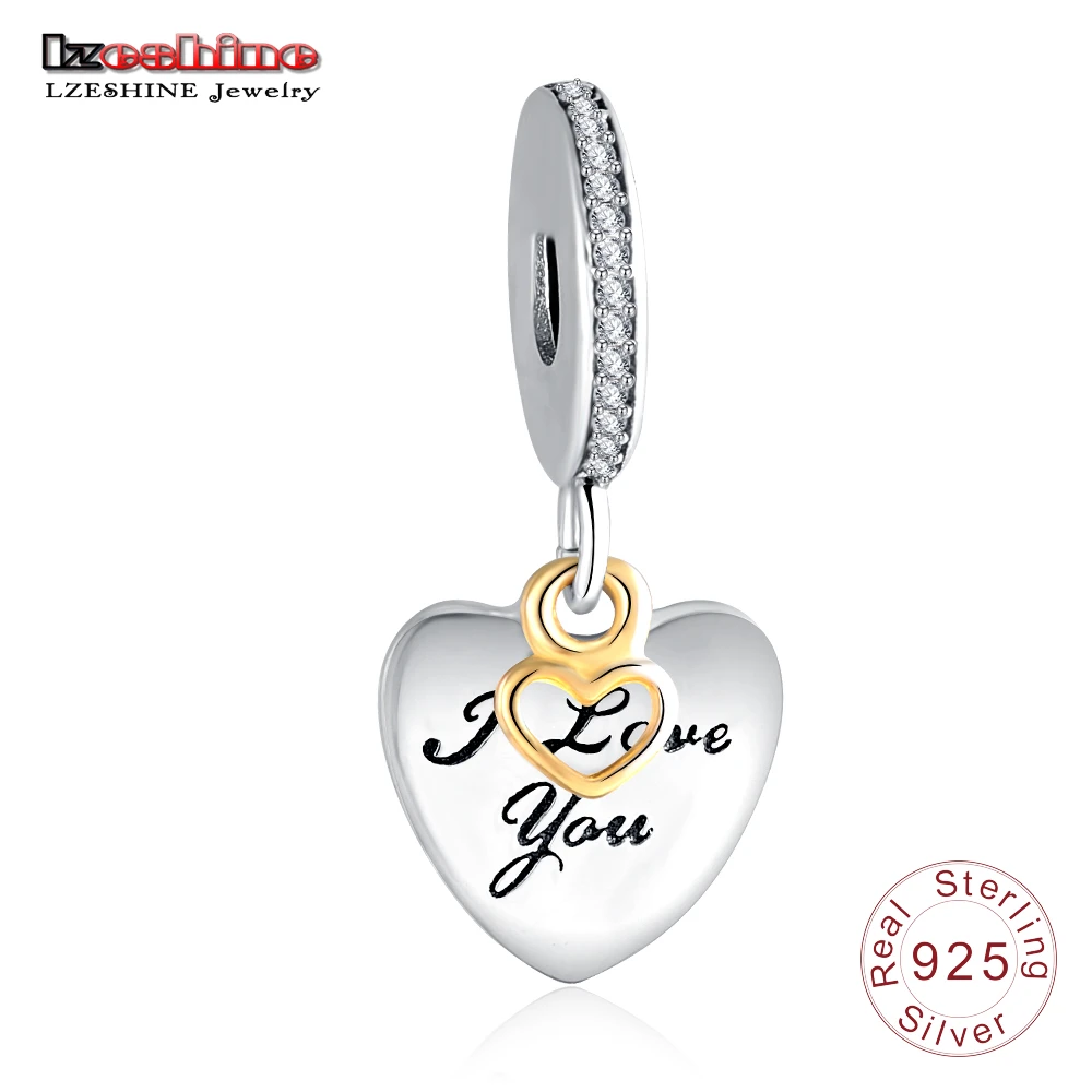 LZESHINE романтический &quotЯ тебя люблю&quot Кулон Подвески Fit Браслет Колье Jewelry