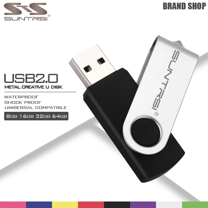 Suntrsi Флешка 64 Гб металлический USB флеш-накопитель 16 ГБ высокоскоростной флеш-накопитель популярная USB флешка реальная емкость USB флеш-накопитель цена