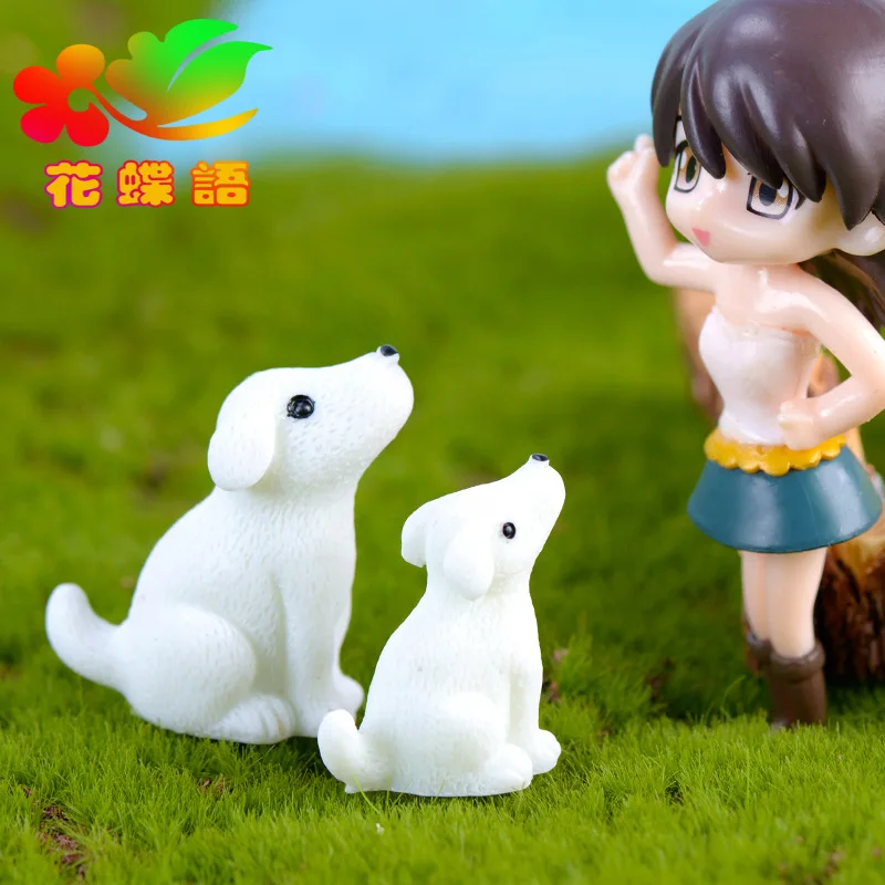 ZOCDOU 2 шт. белая подглядывающая Собака Щенок мох животные австралийская модель