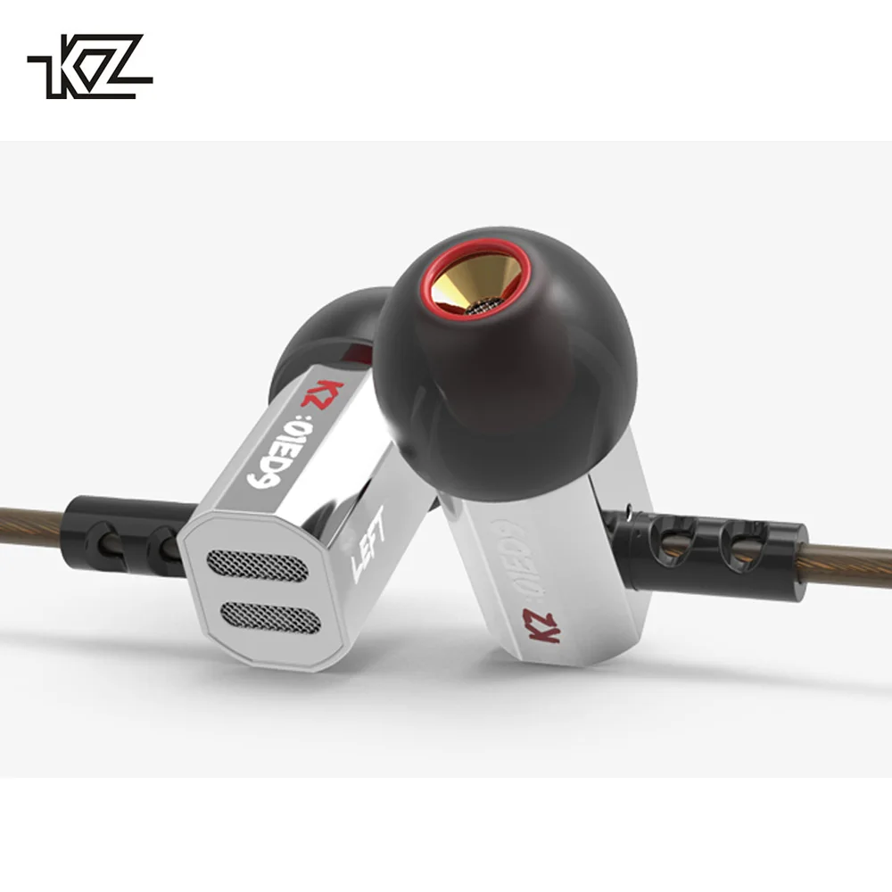 Kz Ed9 наушников мощный бас Hi Fi Dj стерео наушник Шум изоляции наушники для