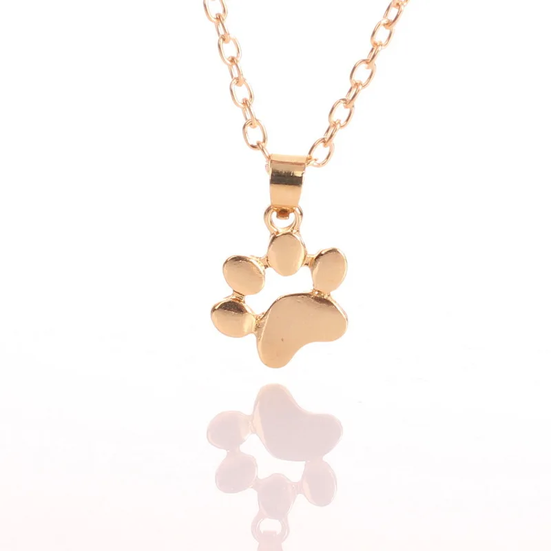 Модный сплав кулон в форме собачьей лапы аксессуары для шеи девочек красивая