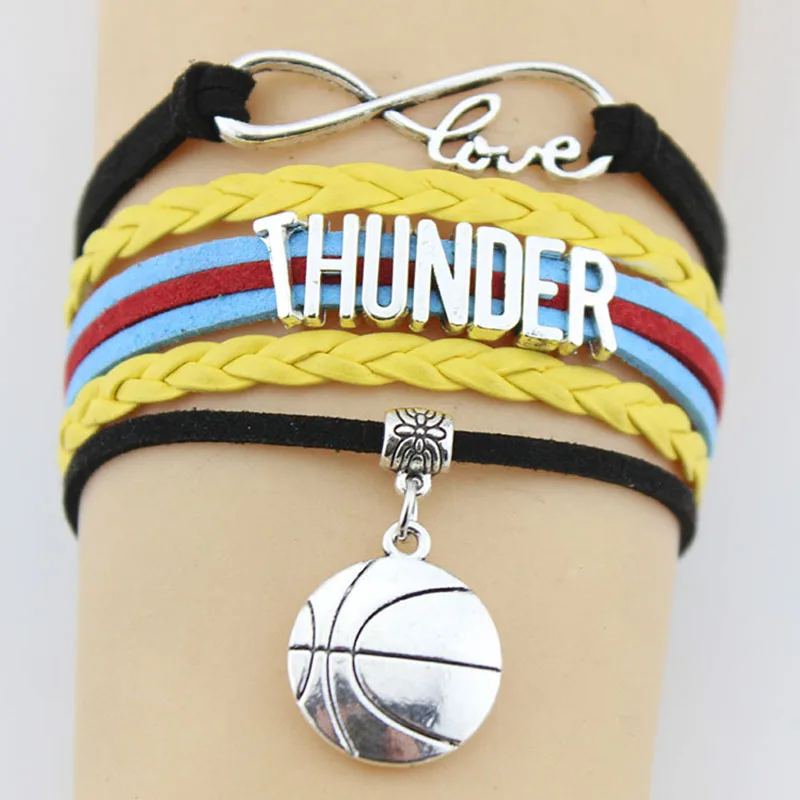 10 шт./лот браслет Тандер Infinity для женщин ручной эластичный баскетбольный мужские